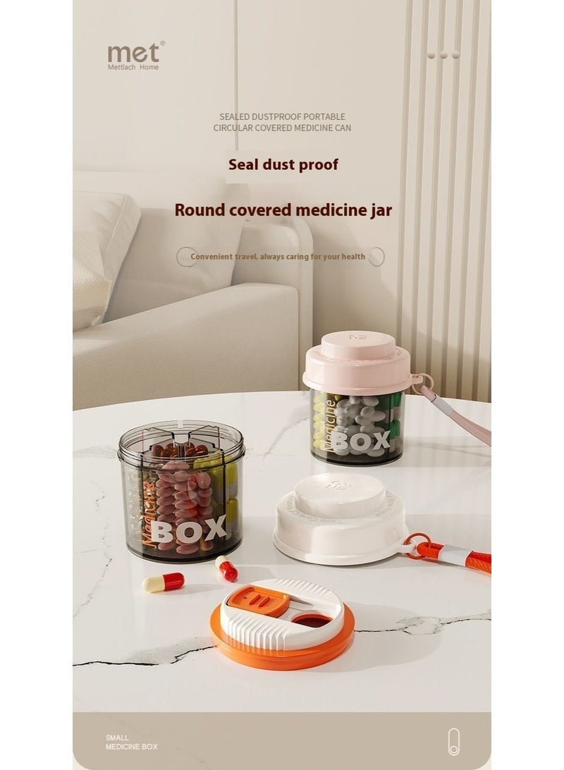 Pink Rotating Pill Organizer – Stylish Transparent Round Pill Box & Travel Medicine Case, BPA-Free Pill Organizer with Smart Dispenser Outlet for Vitamins, Supplements & Daily Pills (Dubai & UAE) - Image 3