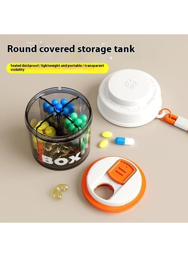 Pink Rotating Pill Organizer – Stylish Transparent Round Pill Box & Travel Medicine Case, BPA-Free Pill Organizer with Smart Dispenser Outlet for Vitamins, Supplements & Daily Pills (Dubai & UAE) - Image 2