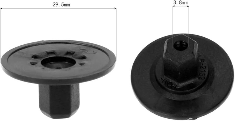 Black Plastic Rivets Screw Holder Cushion Retainers Self Tapping Screws Seat Nut Cap For Audi - Image 3