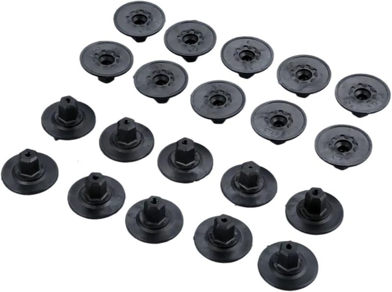 Black Plastic Rivets Screw Holder Cushion Retainers Self Tapping Screws Seat Nut Cap For Audi - Image 2