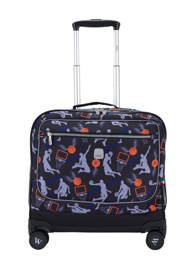 Wires 3 Piece Kids School Trolley Bag laptop compartment 8 Wheels With Lunch bag & Pencil Case  - Image 2