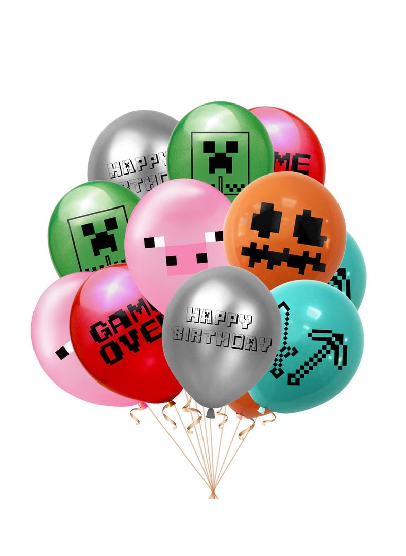 xppier 43-Piece Pixel Miner Crafting Style Balloons 12 inch  - Image 3