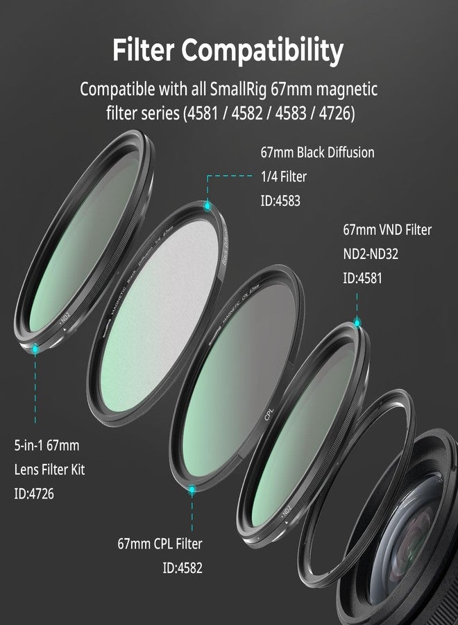 SMALLRIG Magnetic 67mm Filter Ring Adapter for SmallRig Phone Case (for iPhone 16 Series 4987/4988), Compatible with SmallRig 67mm Magnetic Filter Series (4726/4581 / 4582/4583) - 4993 - Image 5