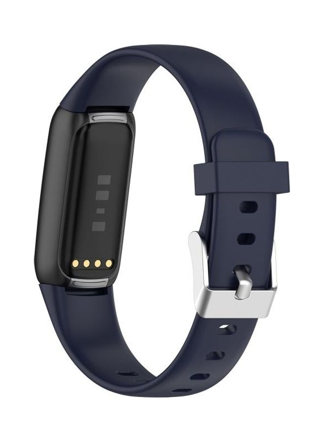 BGM Silicone Replacement Strap Watchband For Fitbit Luxe Size:S Dark Blue - Image 5