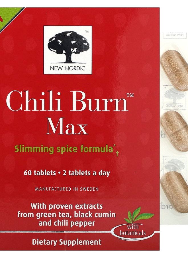 New Nordic - Chili Burn Max 60 Tablets - Image 1