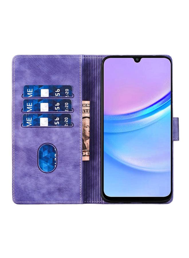 S-TOP Case For Samsung Galaxy A56 5G Pen Heart Cat Embossed Leather Phone Case - Image 4