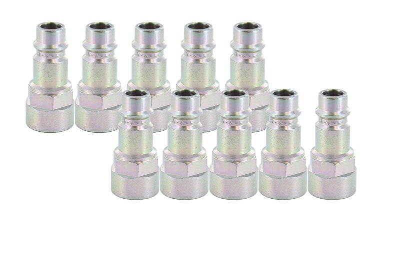 Prevost ERP 076201 (10 Pack) 1/4" Female NPT High Flow Interchange Plug European Style - Image 1