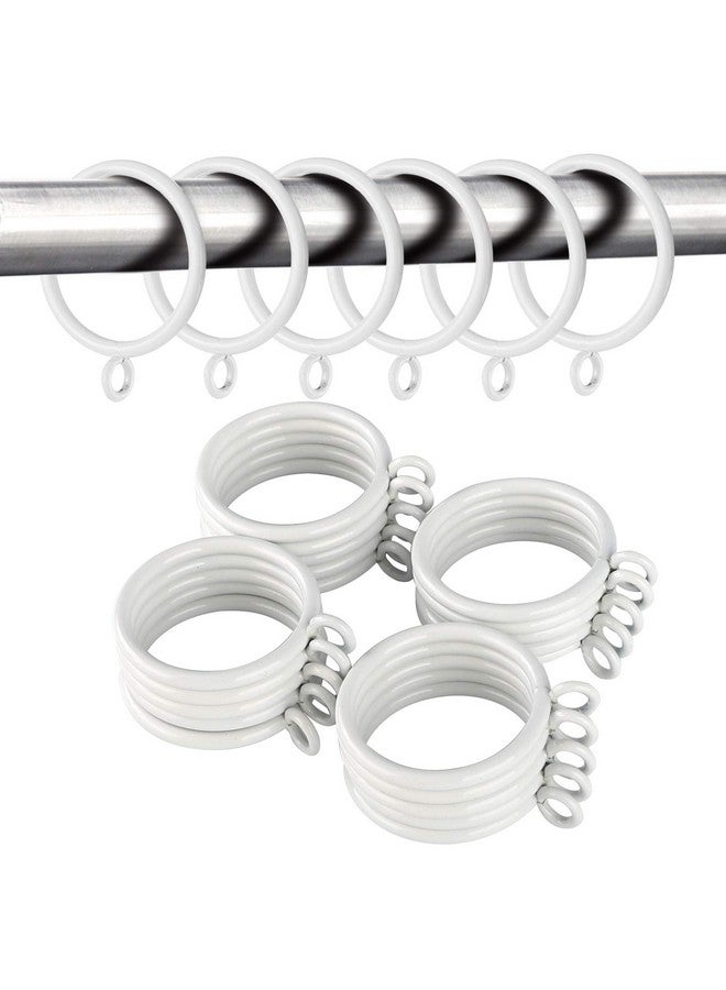 ANJUU 36 Pack 38mm Inner Diameter Metal Curtain Drape Sliding Eyelet Rings White Tone - Image 5