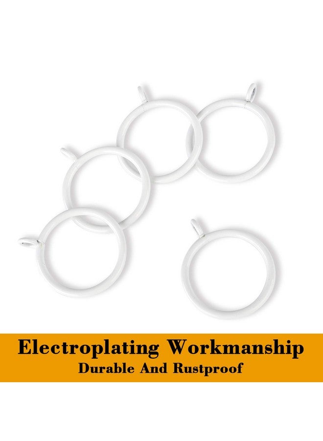 ANJUU 36 Pack 38mm Inner Diameter Metal Curtain Drape Sliding Eyelet Rings White Tone - Image 4