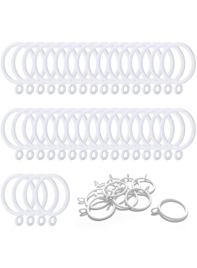 ANJUU 36 Pack 38mm Inner Diameter Metal Curtain Drape Sliding Eyelet Rings White Tone - Image 1