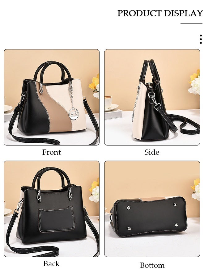 DUNISO Women's Vintage Tote Bag Handbags with Large Capacity Faux Leather Shoulder Bag Ladies Fashion Designer Satchel Crossbody Bag with Detachable Strap for Ladies - Image 4