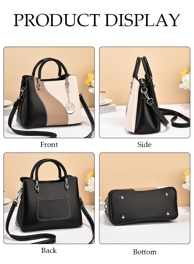 DUNISO Women's Vintage Tote Bag Handbags with Large Capacity Faux Leather Shoulder Bag Ladies Fashion Designer Satchel Crossbody Bag with Detachable Strap for Ladies  - Image 3
