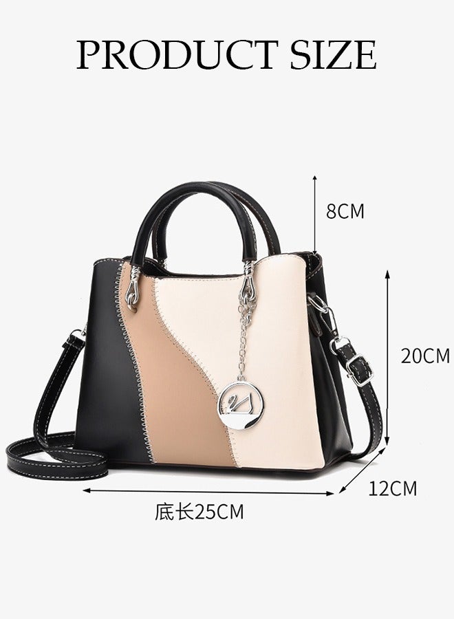 DUNISO Women's Vintage Tote Bag Handbags with Large Capacity Faux Leather Shoulder Bag Ladies Fashion Designer Satchel Crossbody Bag with Detachable Strap for Ladies  - Image 4