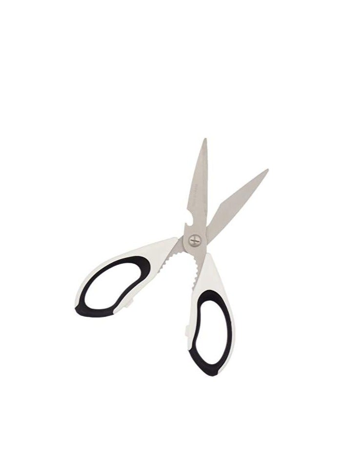 Sharp stainless steel kitchen scissors with a comfortable handle and a plastic cover for protection and safe storage. - Image 2