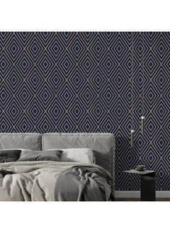 Geometry Pattern Luxury Fabric Wallpaper Covers An Area ​​Up To 4.2Mx3M With Adhesive  And Smoothing Tool - pzsku/ZEB517B530A8B0B8F60ECZ/45/_/1730909865/d123465d-256e-4ee7-927a-8393fc7a7cc8