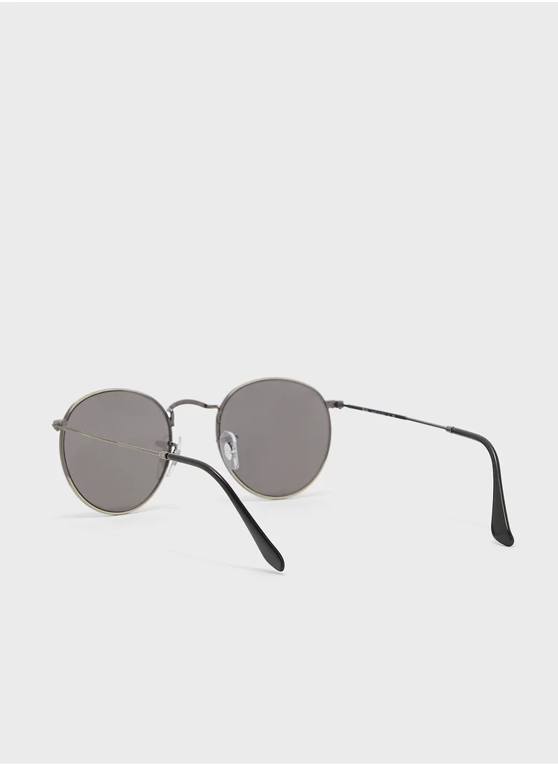 Ray-Ban 0Rb3447 Round Metal Sunglasses