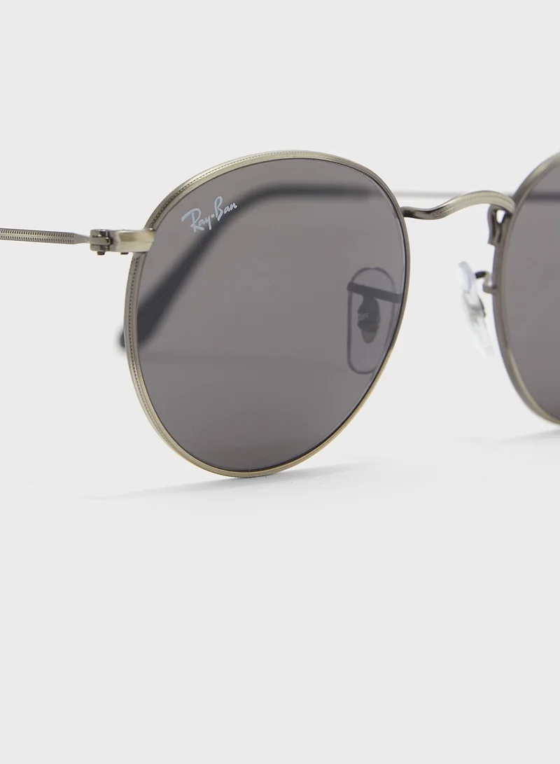 Ray-Ban 0Rb3447 Round Metal Sunglasses