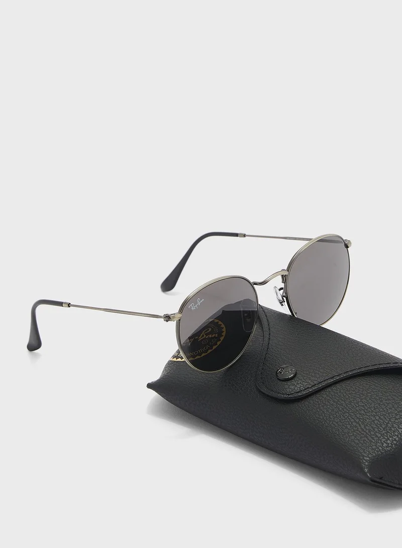 Ray-Ban 0Rb3447 Round Metal Sunglasses
