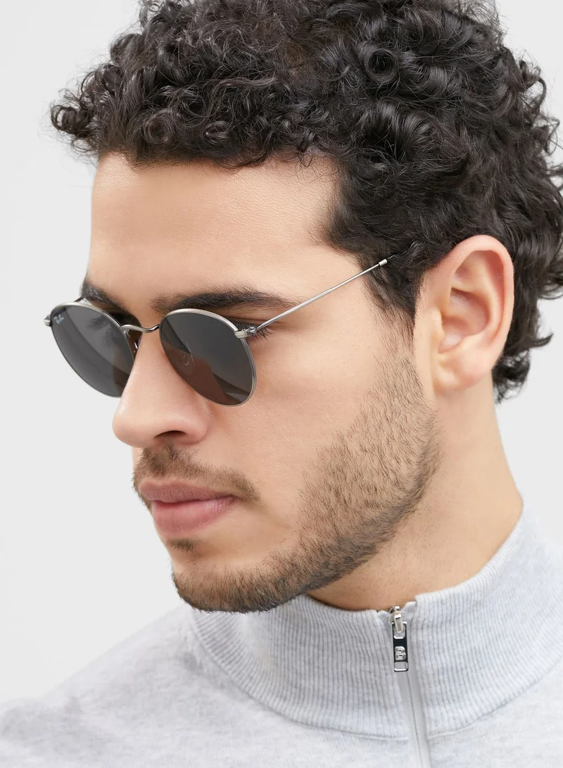 Ray-Ban 0Rb3447 Round Metal Sunglasses