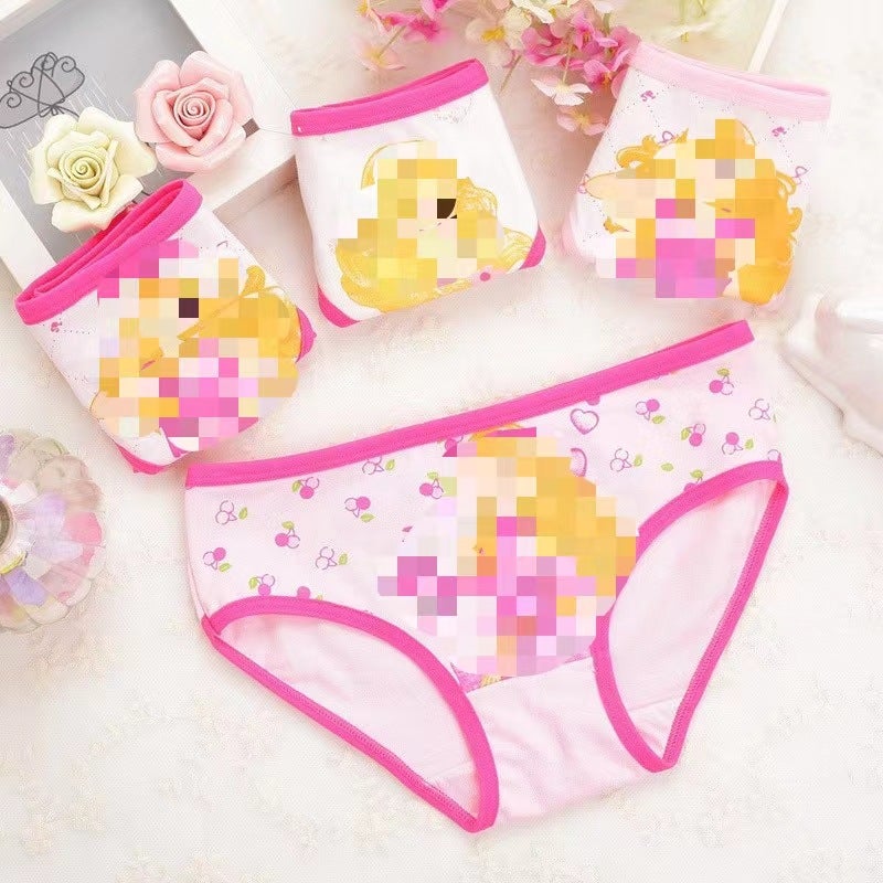 New Candy-Colored Cotton Girls Underwear with Cartoon Prints 1092 color mixing 