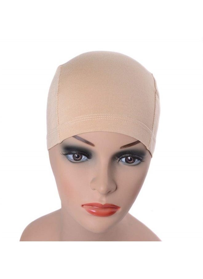 yantaisiyu Bamboo Fiber Wig Cap Comfortable Elastic Wig Cap Wearing under Wigs (Beige)  - Image 4