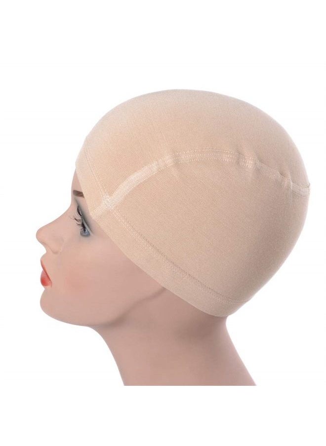 yantaisiyu Bamboo Fiber Wig Cap Comfortable Elastic Wig Cap Wearing under Wigs (Beige)  - Image 5