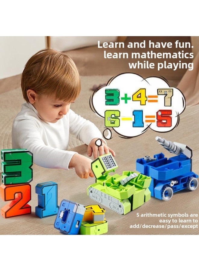 Digital Deformation Educational Toy Boy Assembled Figure Letter Building Blocks 3 To 6 Years Old Boys 5 To 7 Children Birthday Gift-color:Enlarged Number 【digital Robot 0-9】 Color Box - Image 5