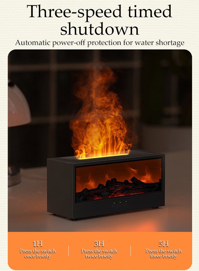 Aromatherapy Essential Oil Air Aroma Diffuser ,7 Flame Color,Auto-Off Protection,150ml Electric Aroma Air Humidifier with Timer,for Home,Bedroom, Office, Yoga (Black) - Image 3