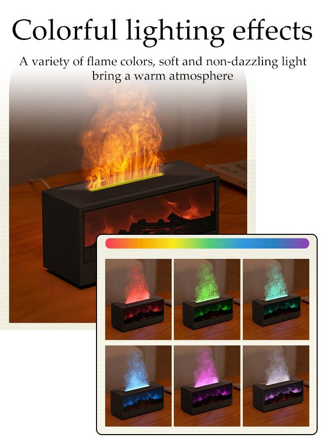 Aromatherapy Essential Oil Air Aroma Diffuser ,7 Flame Color,Auto-Off Protection,150ml Electric Aroma Air Humidifier with Timer,for Home,Bedroom, Office, Yoga (Black) - Image 5