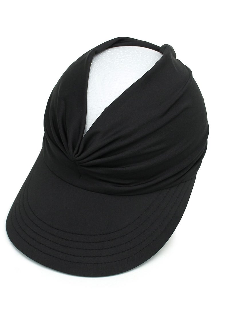 Generic - Sun Hat Women with Sun Beach Visor Cap UV Protection with Wide Brim for Sports Beach Golf Hiking Black UV Protection Beach Tennis Sport Hat - Image 1