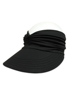 Sun Hat Women with Sun Beach Visor Cap UV Protection with Wide Brim for Sports Beach Golf Hiking Black UV Protection Beach Tennis Sport Hat