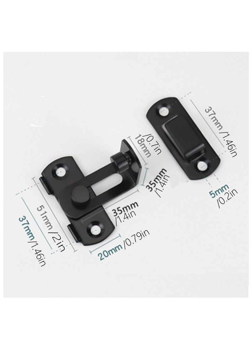 2 Pack Black l Right Angle Buckle Gate Lock Latch Flip Window Lock Safety Door Bolt Latch for Home Garden Garage (3 Inch) - Image 5