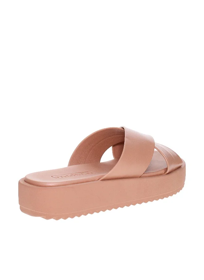 MOLECA Moleca Ladies Flat Sandals Beige | Made In Brazil