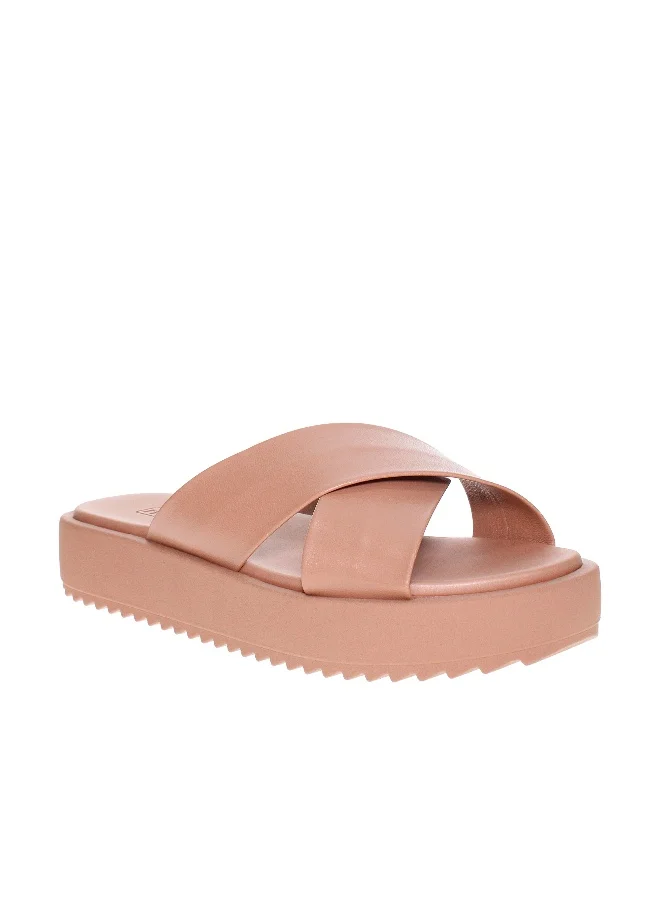 MOLECA Moleca Ladies Flat Sandals Beige | Made In Brazil