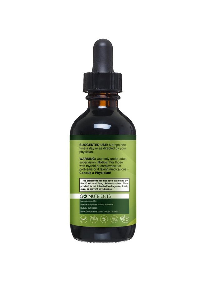 Go Nutrients - Go Nutrients Iodine Edge - Organic Nascent Iodine Supplement - Advanced Iodine Drops for Thyroid Support, Boosted Energy, Cognitive Function & Immunity - 1oz Fast Absorbing Liquid Formula, GMO-Free - Image 1