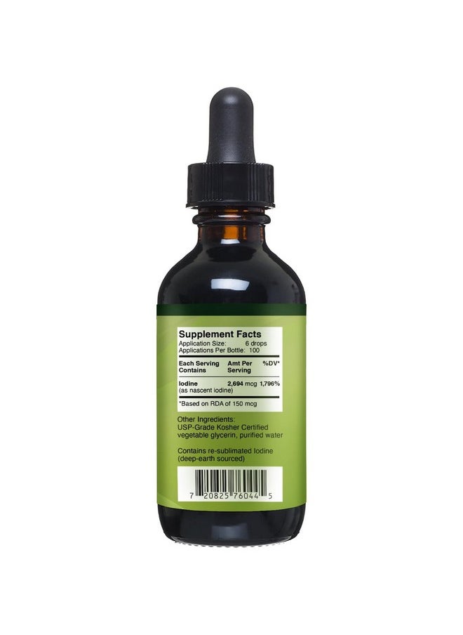 Go Nutrients - Go Nutrients Iodine Edge - Organic Nascent Iodine Supplement - Advanced Iodine Drops for Thyroid Support, Boosted Energy, Cognitive Function & Immunity - 1oz Fast Absorbing Liquid Formula, GMO-Free - Image 1