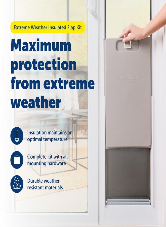بيت سيف طقم غطاء عازل للحيوانات الأليفة من PetSafe مقاوم للظروف الجوية القاسية - طقم غطاء بديل - مادة غطاء متينة - طقم بديل كامل - حماية من الحرارة والبرودة - باب دخول للحيوانات الأليفة مناسب لجميع الفصول - كبير - Image 2