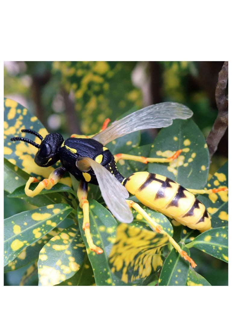 SOLARAE Bee Figurines Honeybee Insect Toy, Science Project, Cake Topper, Early Educational Toys Birthday for Toddlers Kids Age 3 4 5 - Image 3