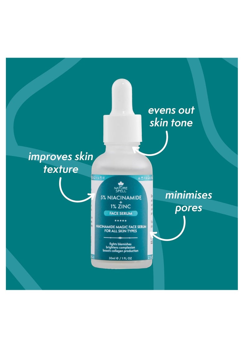 نايتشر سبيل Nature Spell سيروم الوجه 5% نياسيناميد و1% زنك – 30 مل – لعلاج البثور وتقليل المسام - Image 2