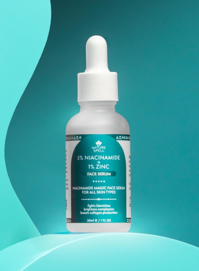 نايتشر سبيل Nature Spell سيروم الوجه 5% نياسيناميد و1% زنك – 30 مل – لعلاج البثور وتقليل المسام - Image 5