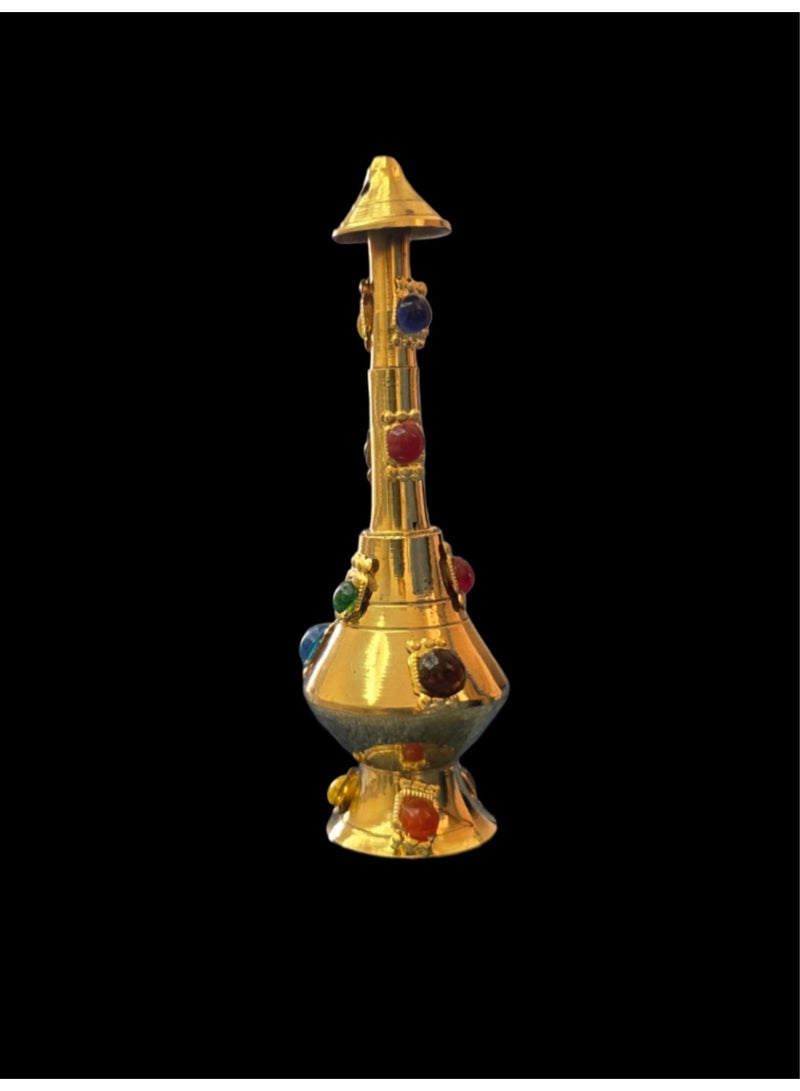 Al Zaabiah Luxury Decorative Gold Mini Marsh with Traditional Design and Gemstone Accents - Image 2