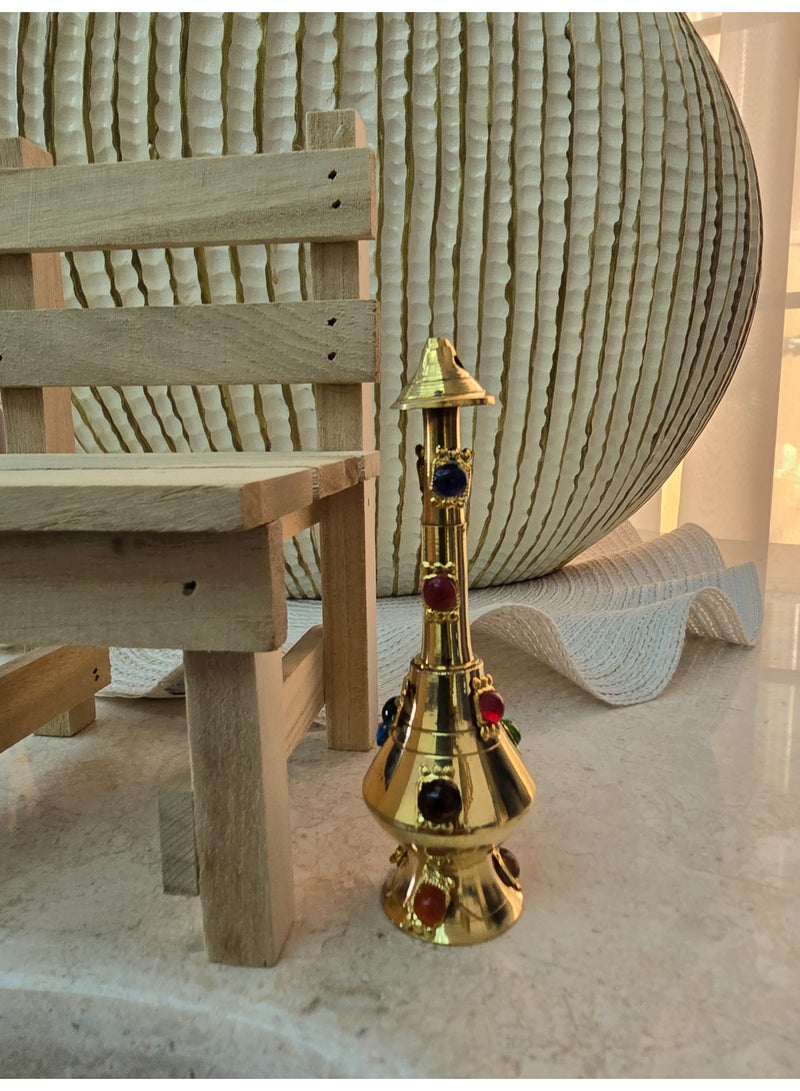 Al Zaabiah Luxury Decorative Gold Mini Marsh with Traditional Design and Gemstone Accents - Image 4