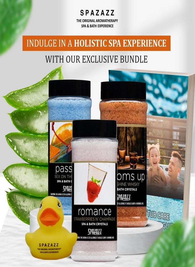Spazazz Hot Tub Aromatherapy Passion and Romance Gift Bundle - Three 17 Oz Bath Salts in Bottoms Up, Passion & Romance with Rubber Duck & Hot Tub Care eBook - Image 4