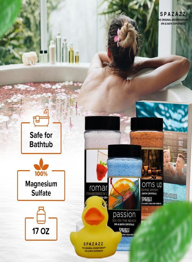 Spazazz Hot Tub Aromatherapy Passion and Romance Gift Bundle - Three 17 Oz Bath Salts in Bottoms Up, Passion & Romance with Rubber Duck & Hot Tub Care eBook - Image 5