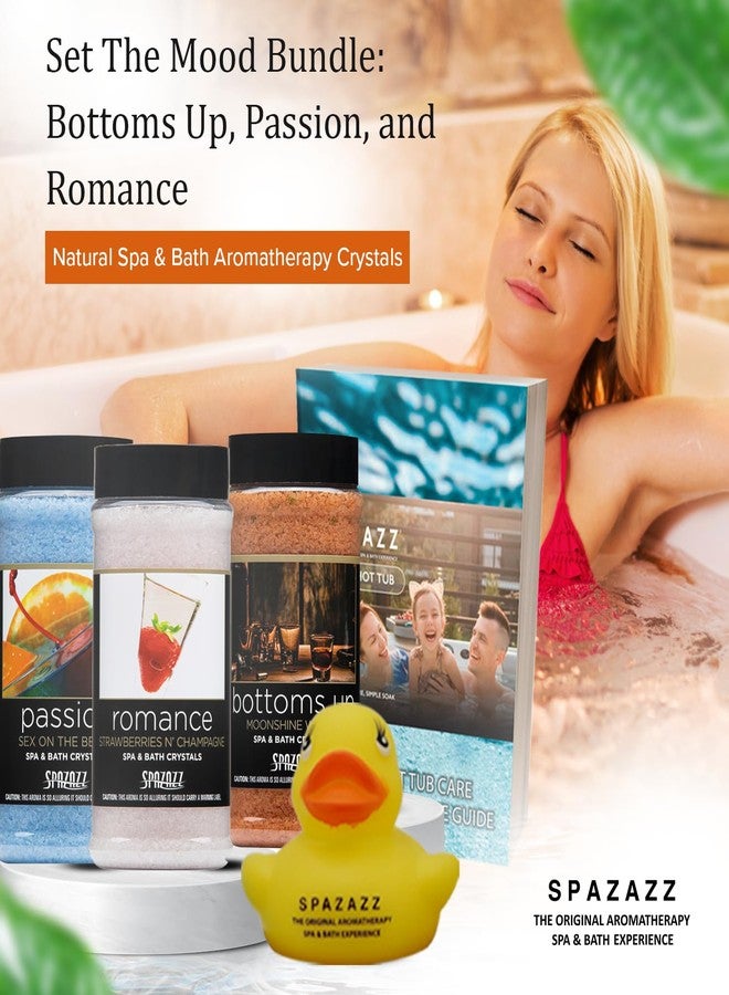 Spazazz Hot Tub Aromatherapy Passion and Romance Gift Bundle - Three 17 Oz Bath Salts in Bottoms Up, Passion & Romance with Rubber Duck & Hot Tub Care eBook - Image 3