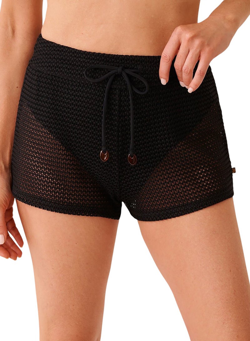 La Vie en Rose Crochet Swim Shorts - Image 1