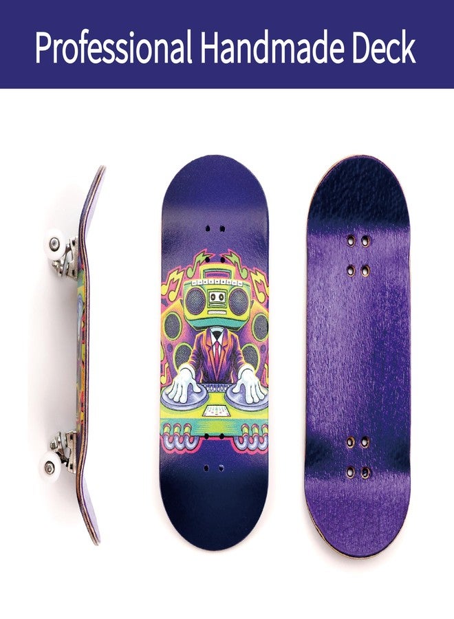 RACOFSB 36mm Pro Fingerboard with Wooden Finger Skateboard Deck Upgraded Finger Board Trucks Street Shape Bearing Wheels (DJ) - Image 3