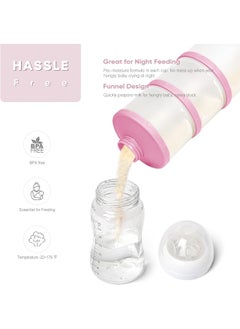 Termichy Termichy Stackable Formula Dispenser Portable Milk Powder Container, 2 Pack, Baby Pink  - Image 5