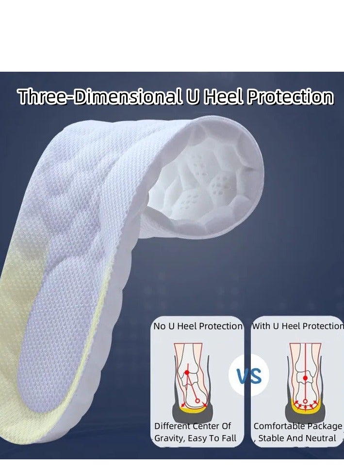 كيو زد [قابل للقطع] نعل داخلي رياضي مبطن بالكامل مضاد للرائحة، ماص للعرق، مسامي، عالي المرونة ممتص للصدمات ومضاد للألم - Image 2