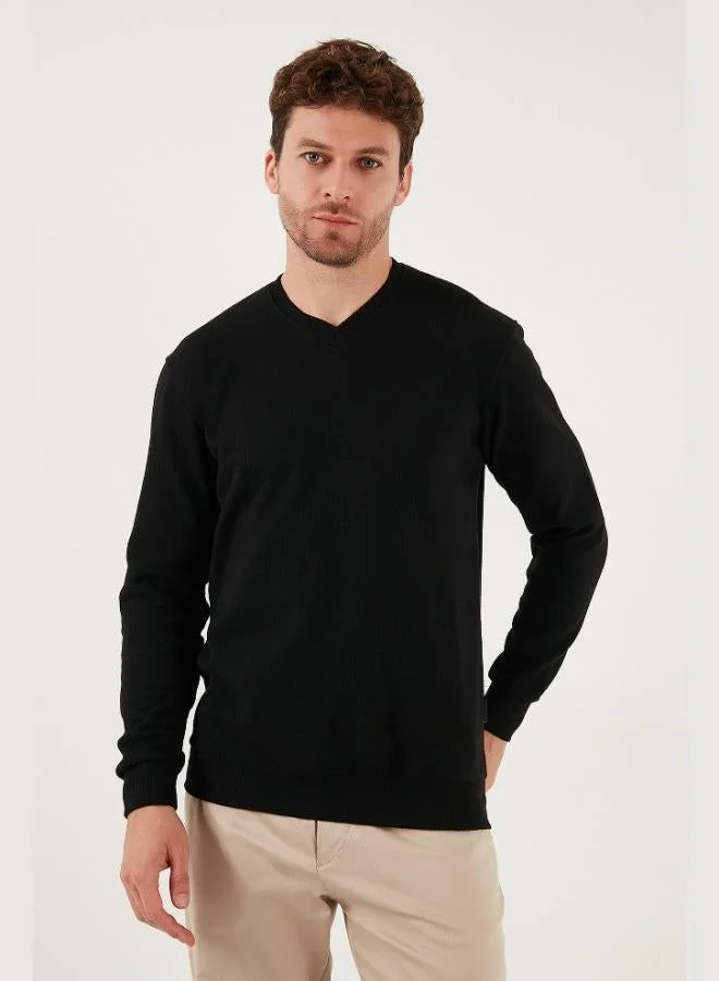 Buratti Cotton Regular Fit V-Neck Sweater Men's SWEATER 456202 V
